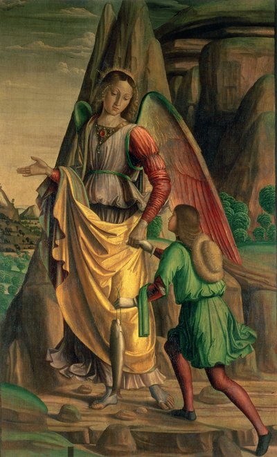 Tobias and the Angel by Giovanni Santi or Sanzio